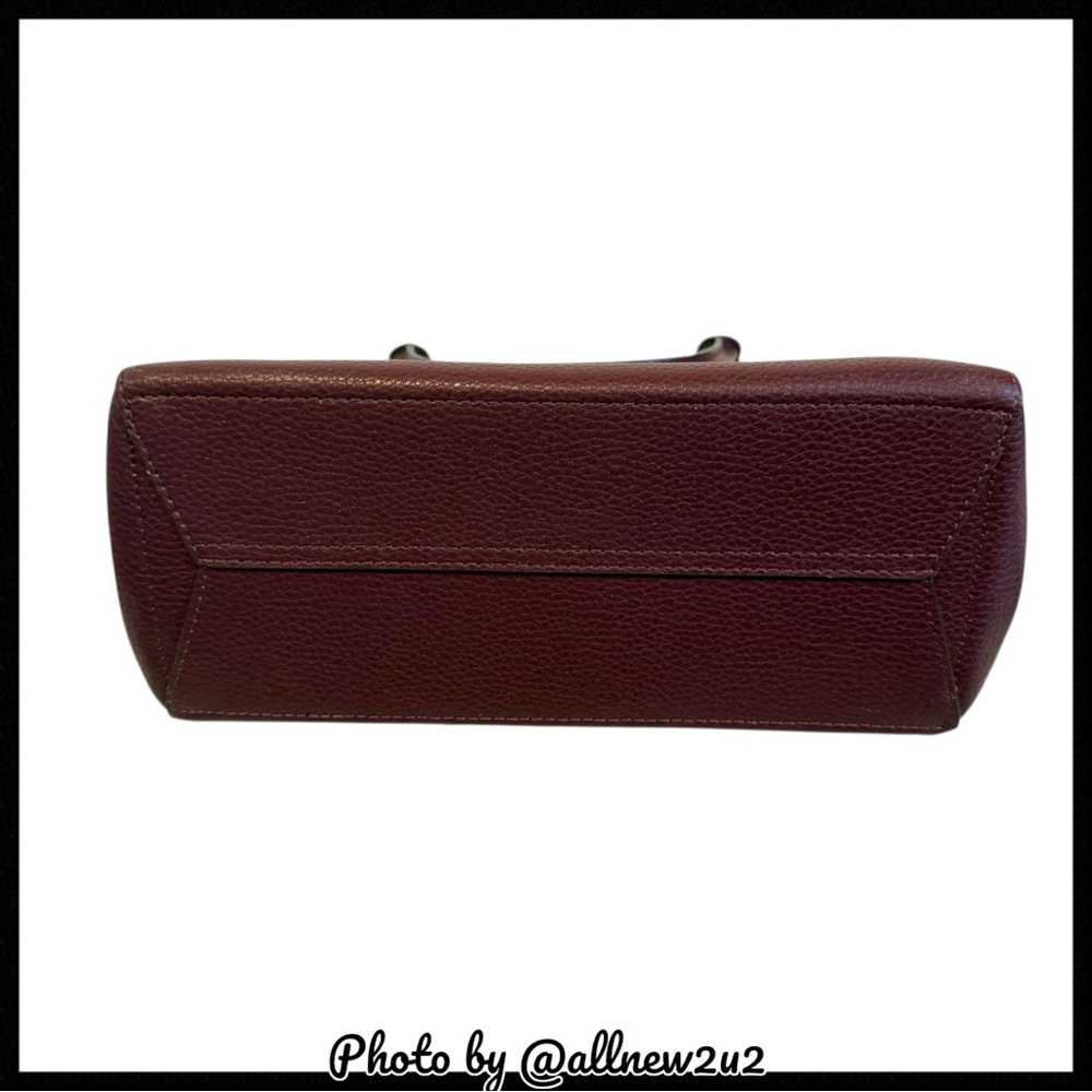 Michael Kors Kimberly Small Leather Satchel Crossbody Bag Merlot W/ Gold Hdw - Picture 8 of 14